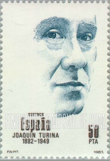 FindYourStampsValue: Joaquin Turina Perez (1882-1949), composer