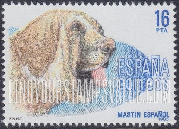 FindYourStampsValue: International Canine Exhibition, Madrid, June 1984: Mastiff