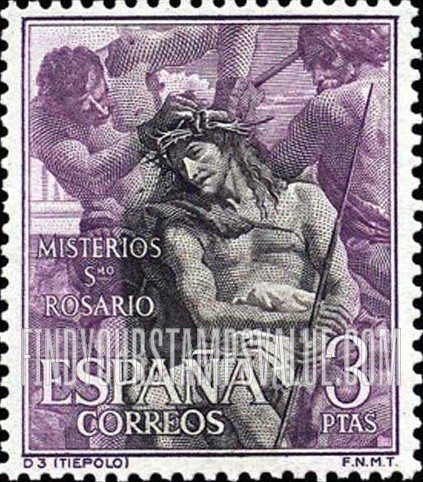 FindYourStampsValue: Mysteries of the Rosary: The Crowning with Thorns, Tiepolo