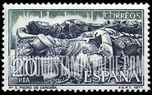 FindYourStampsValue: San Pedro Monastery, Cardeña: Tomb of El Cid and Dona Gimena
