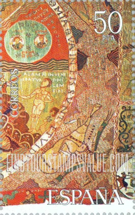 FindYourStampsValue: The Creation, Tapestry, Gerona Cathedral