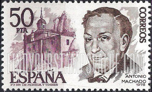 FindYourStampsValue: Antonio Machado Ruiz and castle