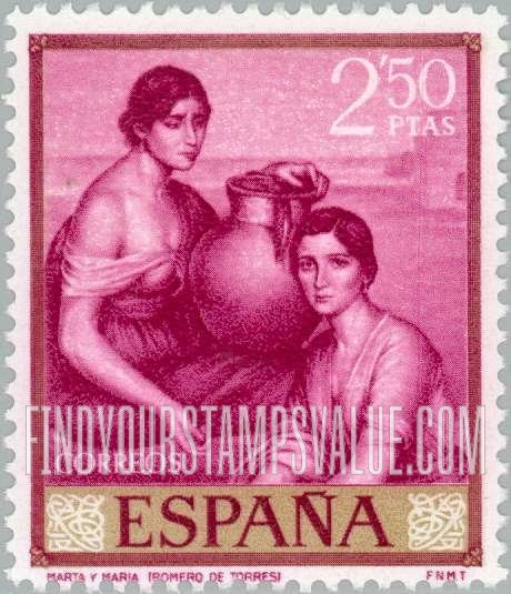 FindYourStampsValue: De Torres Paintings: Martha and Mary