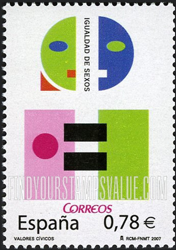 FindYourStampsValue: Civic Values: Equality of the sexes