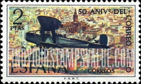 FindYourStampsValue: De Havilland DH-9 over Seville