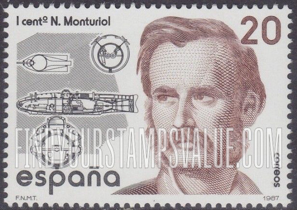 FindYourStampsValue: Monturiol and Submarine Designs
