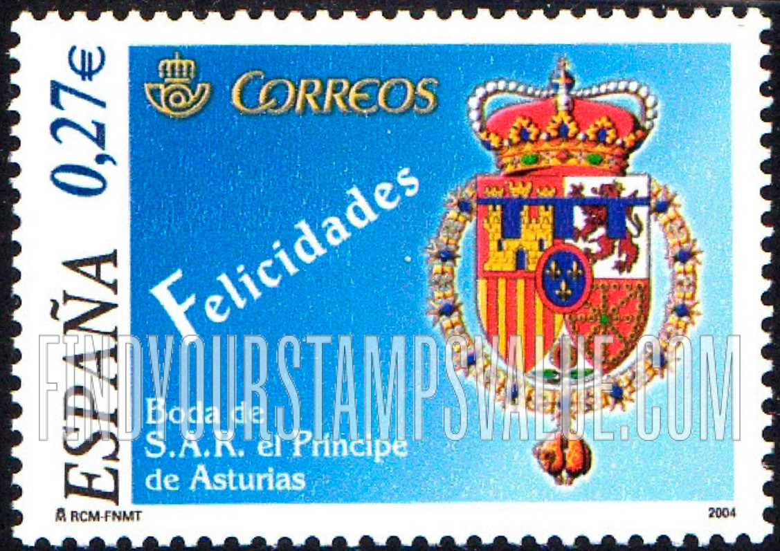 FindYourStampsValue: Arms of the Prince of Asturias