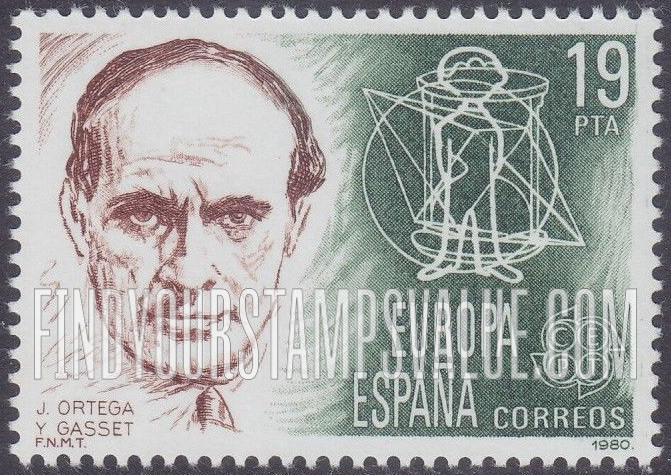 FindYourStampsValue: Europa: José Ortega y Gasset (1883-1955), philosopher and statesman