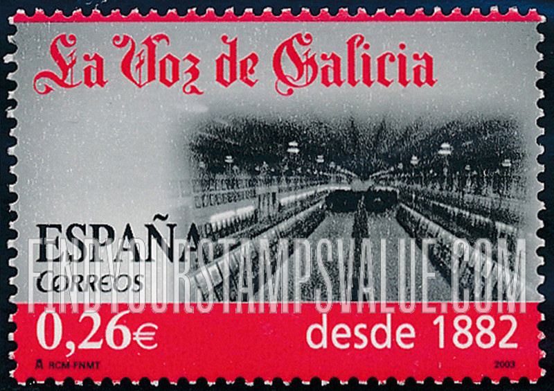 FindYourStampsValue: La Voz de Galicia Newspaper, 121st Anniversary