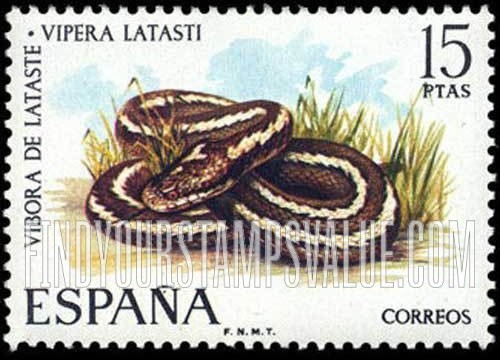 FindYourStampsValue: Reptiles: Blunt-nosed viper