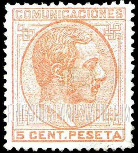 FindYourStampsValue: Kingdom: King Alfonso XII