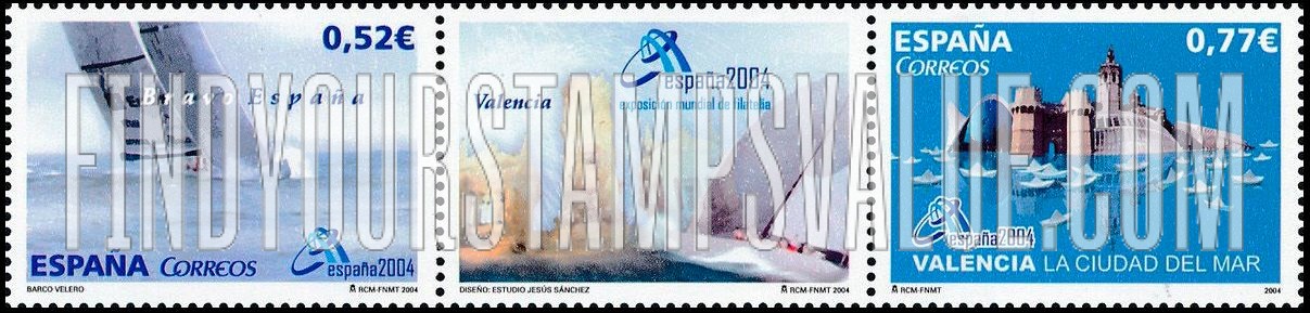 FindYourStampsValue: España 2004 International Philatelic Exhibition. The Sea: Illustration reduced