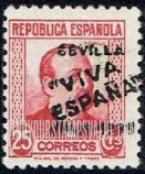 FindYourStampsValue: Revolutionary Overprints, Nationalist (Revolutionary) Forces, Seville: Manuel Ruiz-Zorrilla