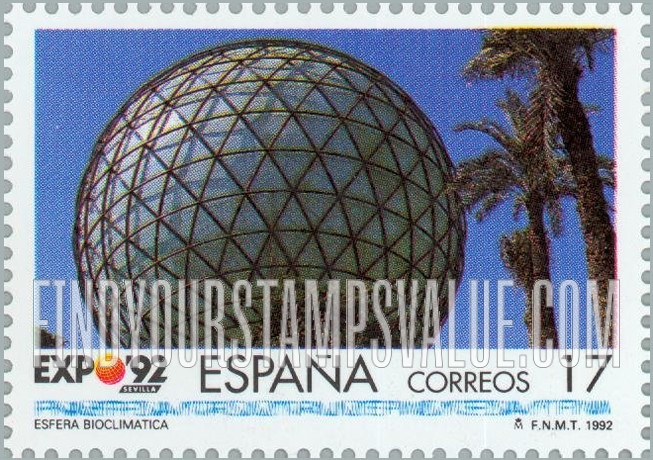 FindYourStampsValue: Expo β92, Seville: Biosphere