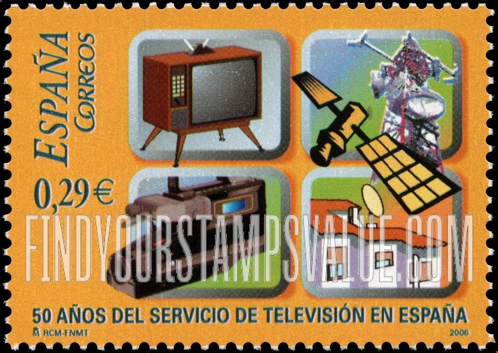 FindYourStampsValue: Television Broadcasting in Spain, 50th Anniversary