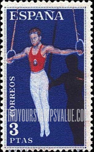 FindYourStampsValue: Sports: Athlete with rings