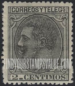 FindYourStampsValue: Kingdom: King Alfonso XII