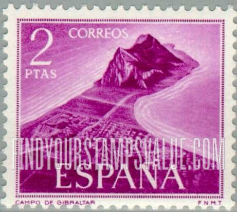 FindYourStampsValue: View of Gibraltar across the Bay of Algeciras