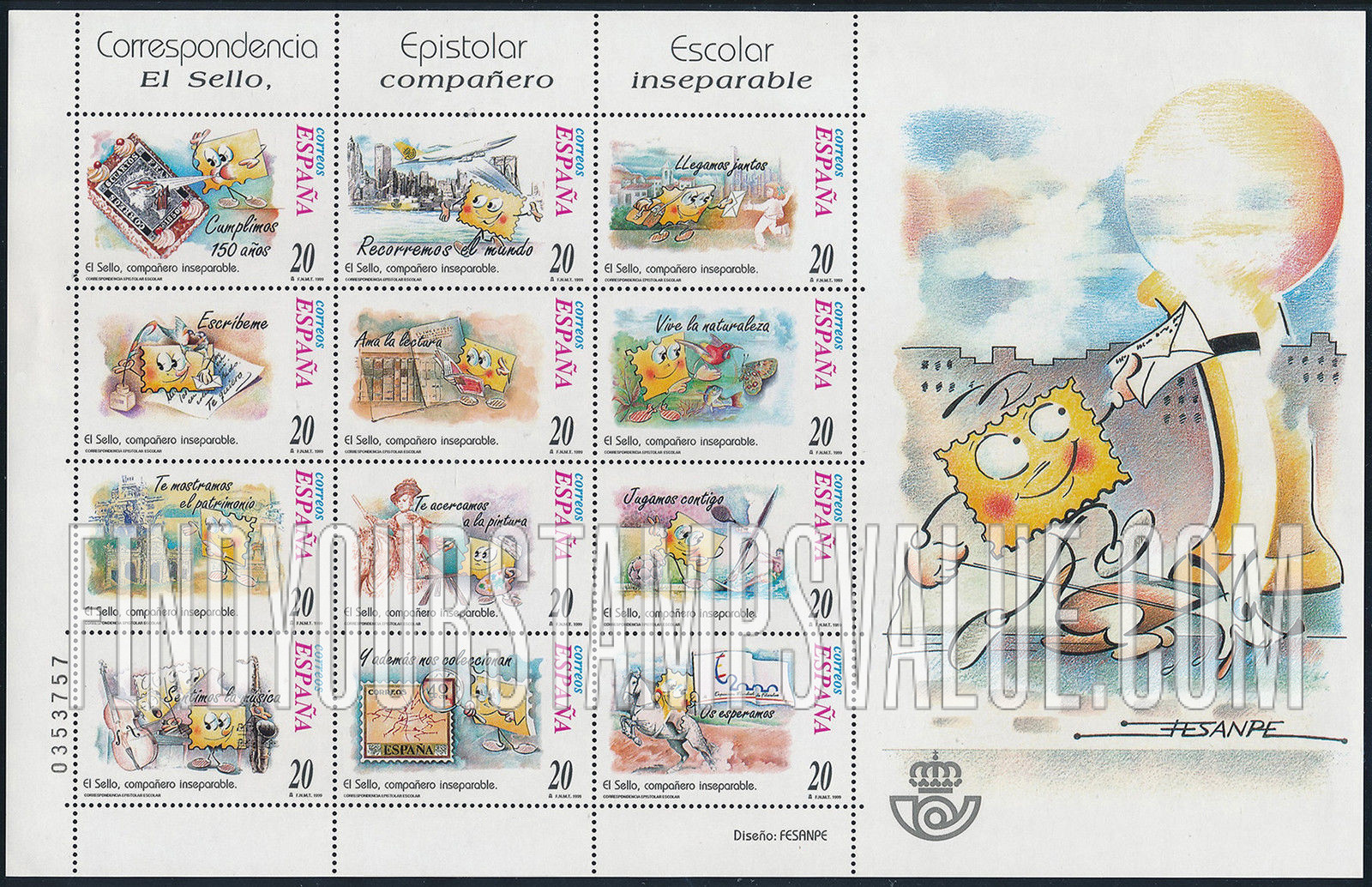 FindYourStampsValue: Letter Writing Type of 1998