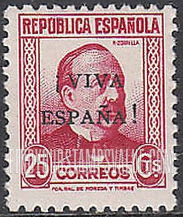 FindYourStampsValue: Revolutionary Overprints, Nationalist (Revolutionary) Forces, Orense: Manuel Ruiz-Zorrilla