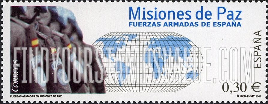 FindYourStampsValue: Spanish Armed Forces Peace Missions: Illustration reduced