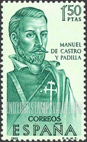 FindYourStampsValue: Builders of the New World: Manuel de Castro y Padilla