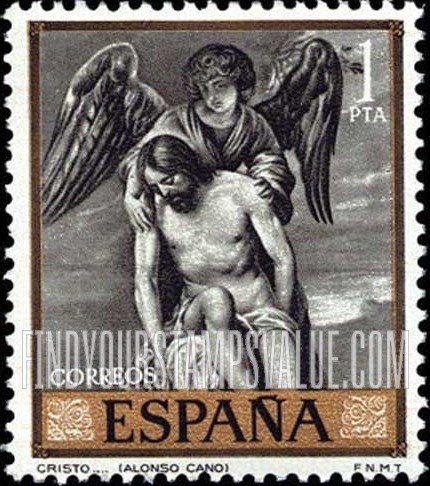 FindYourStampsValue: Cano Paintings: Jesus and Angel