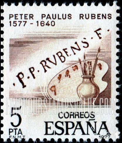 FindYourStampsValue: Rubens signature and palette