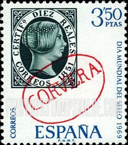 FindYourStampsValue: Spain #11 with Corvera postmark