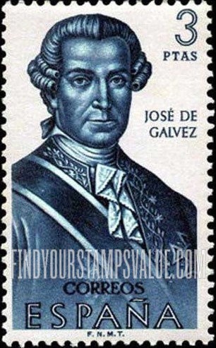 FindYourStampsValue: Builders of the New World: José de Galvez