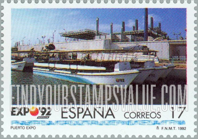 FindYourStampsValue: Expo β92, Seville: Expo harbor