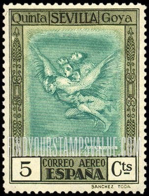 FindYourStampsValue: Air Post: Goya, Asmodeus and Cleofas