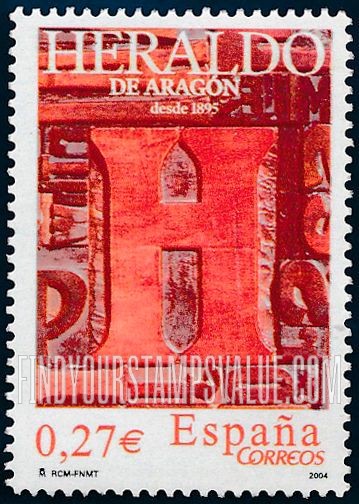 FindYourStampsValue: Heraldo de Aragón Newspaper, 109th Anniversary