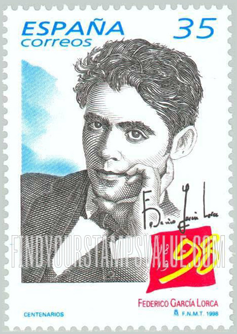 FindYourStampsValue: Fedrico Garcia Lorca (1898-1936), poet, dramatist