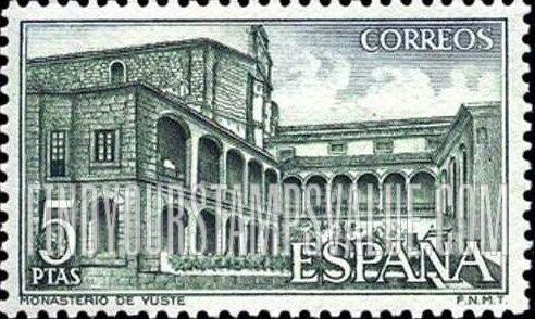 FindYourStampsValue: View of monastery, Yuste Monastery