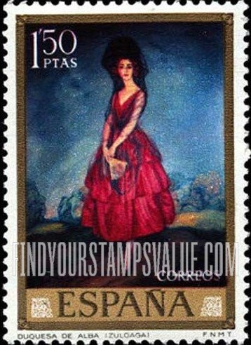 FindYourStampsValue: Zuloaga Paintings: Countess of Alba