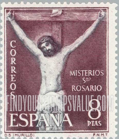 FindYourStampsValue: Mysteries of the Rosary: The Crucifixion, Murillo