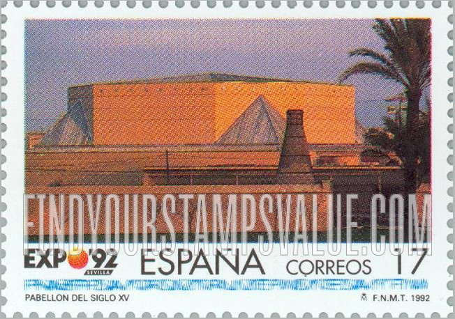 FindYourStampsValue: Expo β92, Seville: 15th Century pavilion