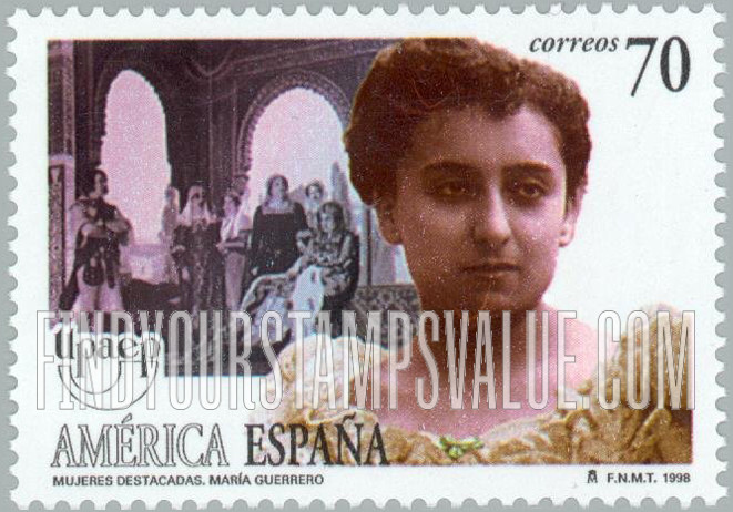 FindYourStampsValue: María Guerrero (1867-1928), Theater Actress