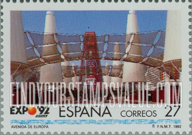 FindYourStampsValue: Expo β92, Seville: Europe Avenue