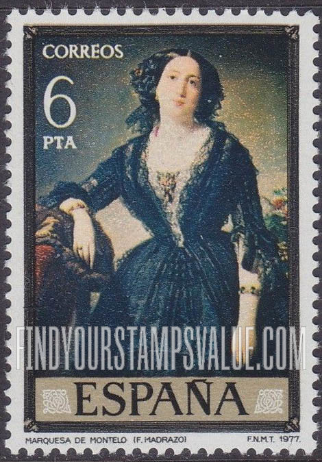 FindYourStampsValue: Federico Madrazo (1815-94) Portraits: Marquesa de Montelo