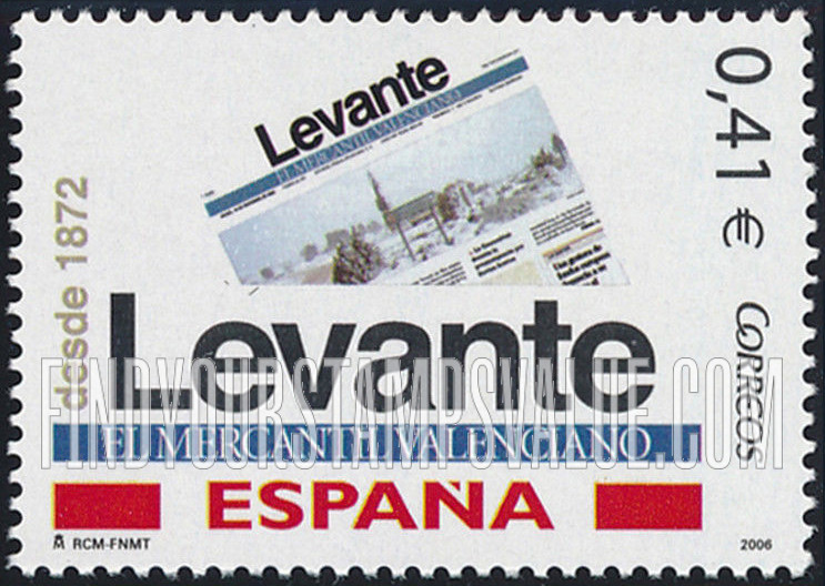 FindYourStampsValue: Levante-El Mercantil Valenciano Newspaper, 134th Anniversary