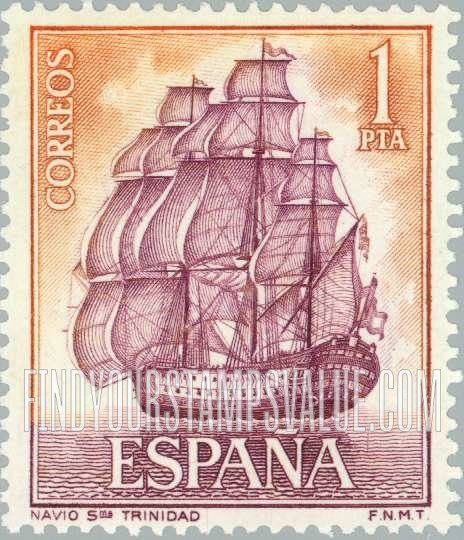 FindYourStampsValue: Warship, Santisima Trinidad