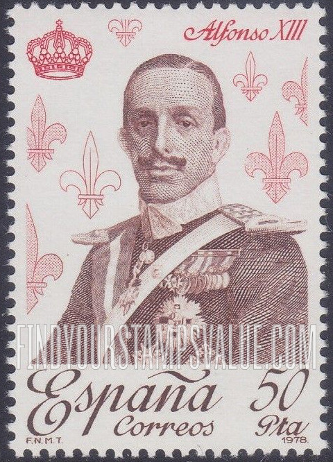 FindYourStampsValue: Rulers of Spain: Alfonso XIII