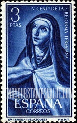 FindYourStampsValue: St. Theresa (by Velázquez?)