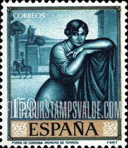 FindYourStampsValue: De Torres Paintings: “The Poem of Cordova” (pensive woman)
