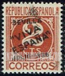 FindYourStampsValue: Revolutionary Overprints, Nationalist (Revolutionary) Forces, Seville: “Republica Espanola”