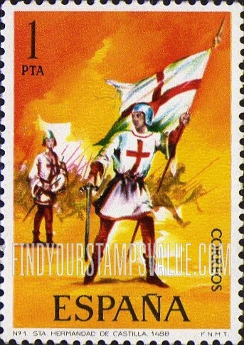 FindYourStampsValue: Knight, Holy Fraternity of Castile, 1488