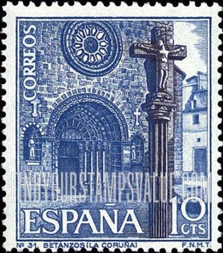 FindYourStampsValue: Betanzos Church, Coruña