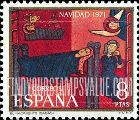FindYourStampsValue: Nativity, Sagas altarpiece